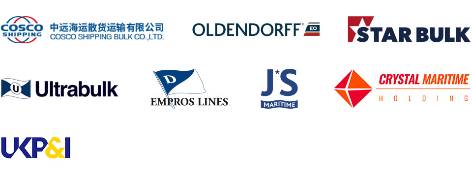 logos of various shipping companies