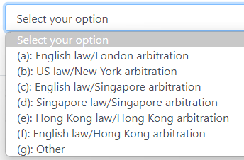 Law and Arbitration clause 2020
