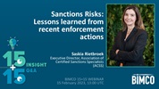 Cover of 15plus15 webinar about Sanctions Risks with Saskia Rietbroek