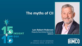 Cover of 15plus15 webinar about The myths of CII with Lars Robert Pedersen
