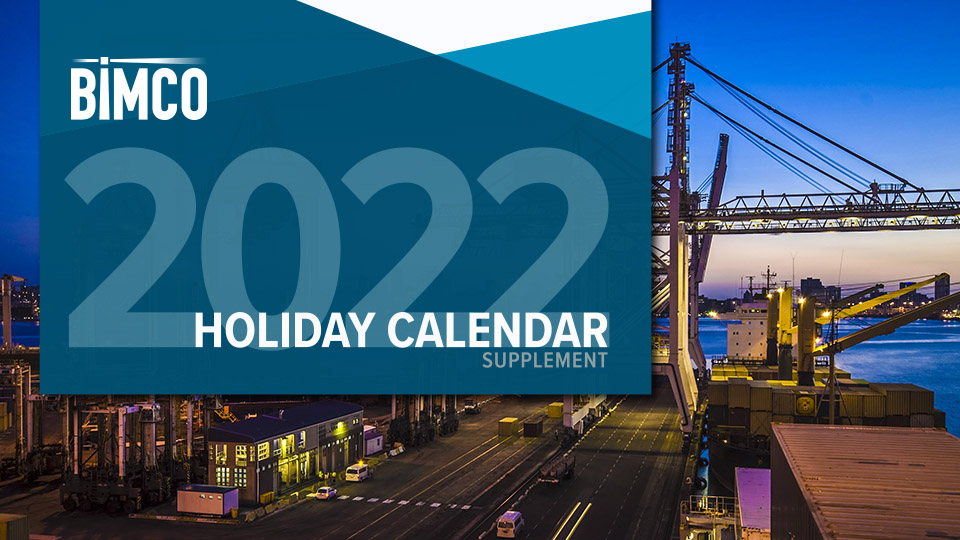 Image advertising BIMCO holiday calendar 2022