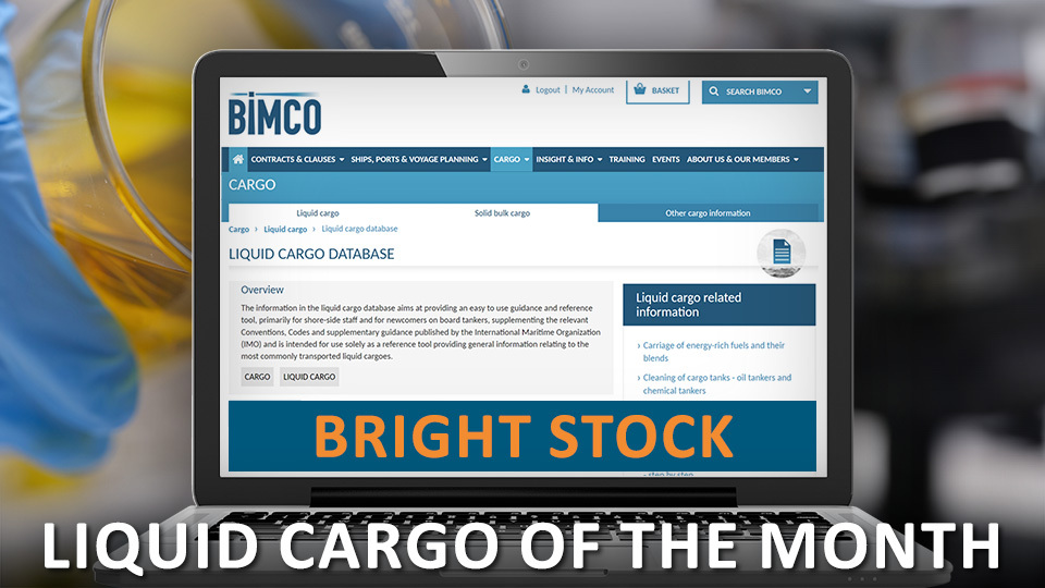 Liquid cargo of the month Bright Stock
