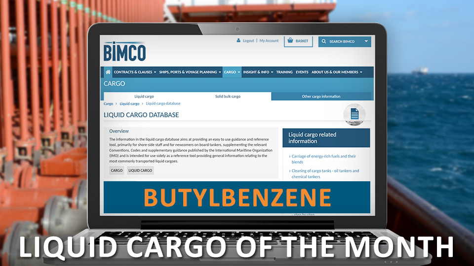 BIMCO cargo Database, Liquid Cargo of the Month - Butylbenzene