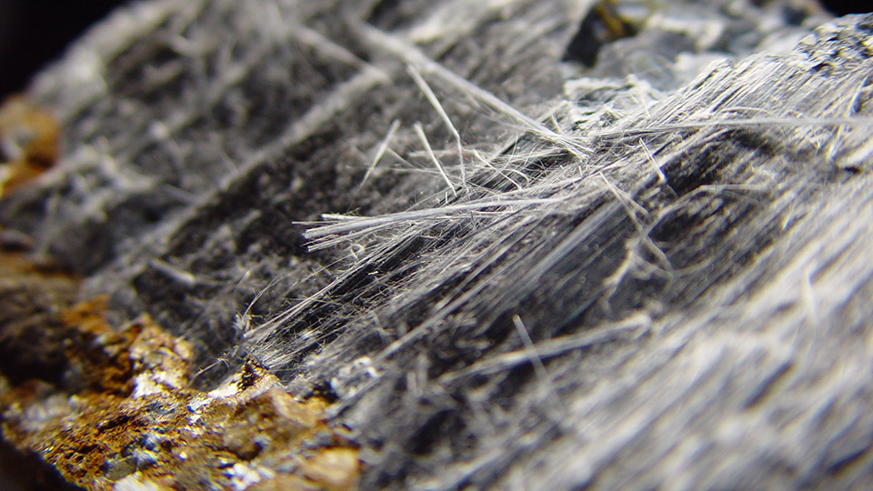 Crocidolite asbestos ore sample