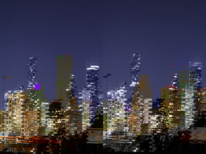 Skyline of Houston at night