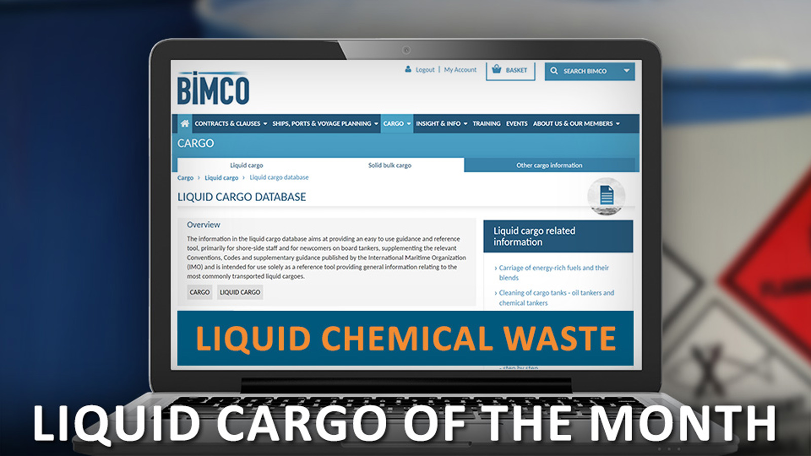 Liquid cargo of the month: Liquid chemical waste
