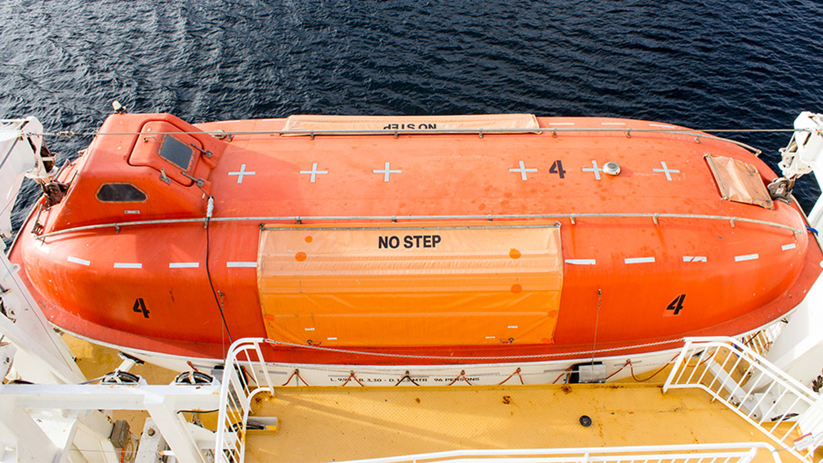Lifeboat on a ship
