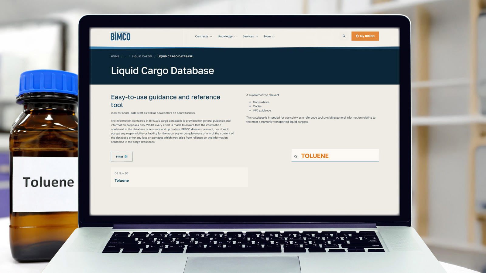 BIMCO Liquid Cargo Database Toluene