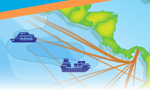 An Illustration Of The Shipping Traffic Across The Thermal Dome