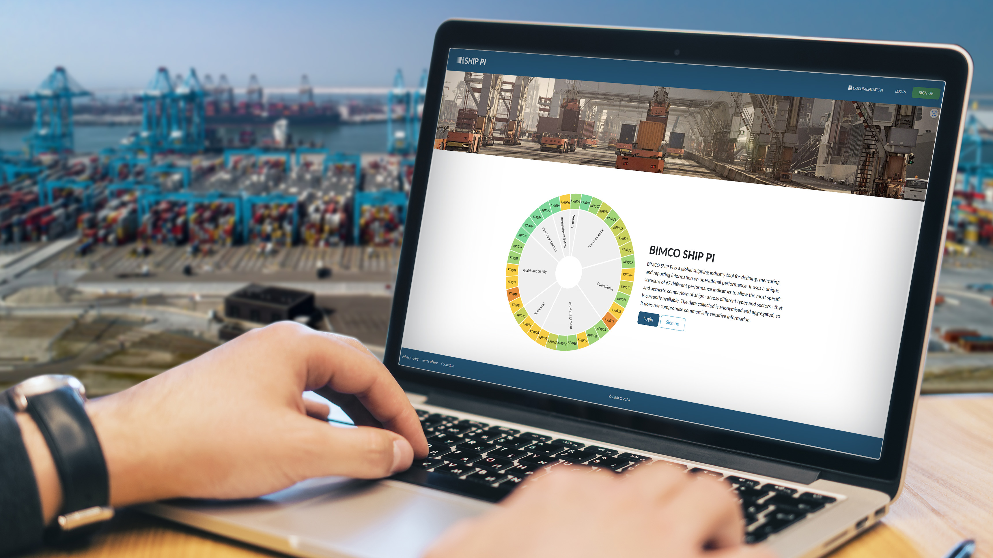 Hands on a laptop keyboard