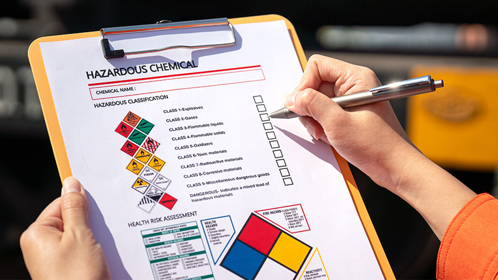 Hazardous chemical checklist
